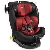 CARETERO Autositz Kinder Autokindersitz Commo, ISOFIX, 40-150cm, Burgunderrot - Rot