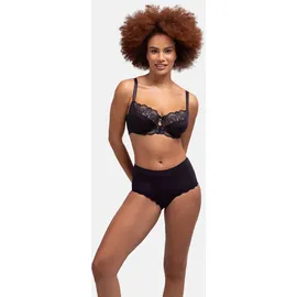 DORINA Bügel-BH "Celine", Damen, Gr. 90, Cup D, schwarz, Obermaterial: 58% Polyamid, 26% Polyester, 16% Elasthan, unifarben, BHs Bügel-BH, mit Spitzendetails, verstellbare Träger