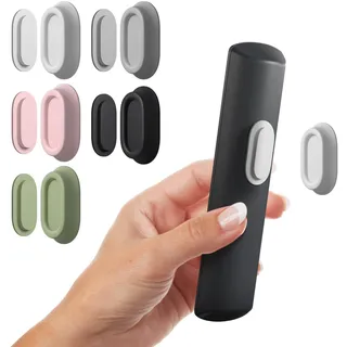 Nearockle Universal Magnetischer Fernbedienung Halterung, Silikon Fernbedienung Halterung Wand, Stark Klebender Wandhalterung für TV/Klimaanlagen/Ventilator Fernbedienung (4 Stück, Schwarz+Weiß)