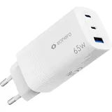 Sonero USB-C & USB-A Ladegerät, 3 Port - 65W PD - weiß