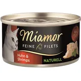 Miamor Feine Filets naturelle Huhn & Shrimps 24 x 80 g