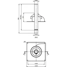 MHG Atec Mündungsset PolyTop Edelstahl DN60