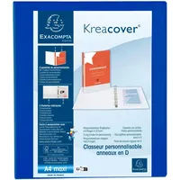 Exacompta 10x Ringbuch »Kreacover« 30 mm-Ring-ø Blau