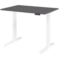 Bümö Schreibtisch, Graphit, Weiß, Nachbildung, Rechteckig, 120x74x80 cm, FSC