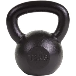 Kettlebell 12 kg Gewichtheben Unisex Schwarz schwarz 12kg