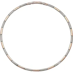 Gliederkette TITANIA "Halsketten", rosa (roségoldfarben), Halsketten, Damen, Titan, bicolor