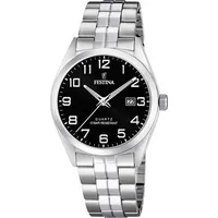 Festina Herren Analog Quarz Uhr mit Edelstahl Armband F20437/4