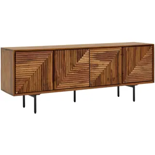 FineBuy Lowboard 140x54x33 cm Holz Fernsehkommode Fernsehschrank