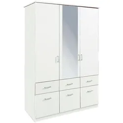Kleiderschrank RAUCH "Kleiderschrank Schrank Garderobe deckenhoher Schrank BREMEN", weiß, B:136cm H:199cm T:58cm, Holzwerkstoff, Schränke, in vielen Farben und Ausführungen MADE IN GERMANY