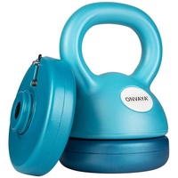 ONVAYA Kettlebell »ONVAYA® Kettlebell Set, Verstellbare Kettlebell mit variablen Gewichtsscheiben: 2-5,5 kg, Platzsparendes Kugelhantel Set« blau