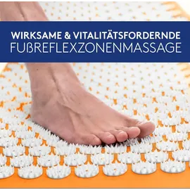 Wellax Akupressurmatte mit Kissen orange Set