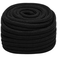 VidaXL Arbeitsseil Schwarz 20 mm 50 m Polyester