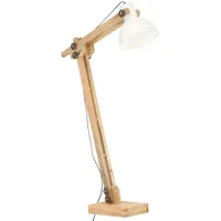 VidaXL Stehlampe Weiß Mango Massivholz E27