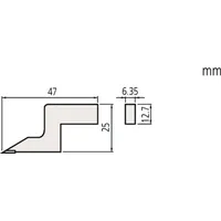 Mitutoyo Hartmetallbestückte Anreißnadel 6,35x12,7 mm, L= 47 mm