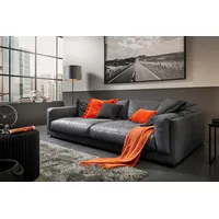 KAWOLA Big Sofa RAINA Leder anthrazit