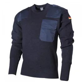 Max Fuchs Rundhalspullover Blau 48