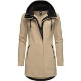 Ragwear Damen, warme Teddyjacke lang Fleecemantel mit Kapuze Letti Teddy-Fleece YOUMODO Sand Gr. XXL - XXL