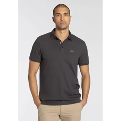 Poloshirt BRUNO BANANI, Herren, Gr. 4XL (67/68), grau (anthrazit), Piquu00e9, Obermaterial: 65% Baumwolle, 35% Polyester, unifarben, casual, schmal, Kurzarm, Shirts, mit besonderer Materialstruktur