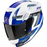 Scorpion EXO-391 Captor, Integralhelm - Weiss/Grau/Blau - XS