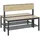 C+P Umkleidesitzbank Basic Plus 100 x 76 x 79,6 cm schwarzgrau/Eiche Sereno