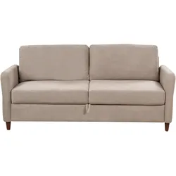 3-Sitzer Sofa Stoff taupe mit Stauraum MARE