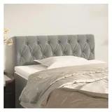 vidaXL Kopfteil Hellgrau 100x7x78/88 cm Samt
