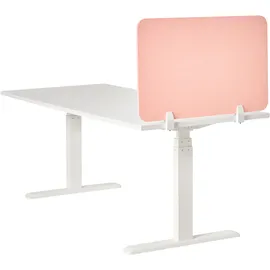 Beliani Schreibtischtrennwand Split 80 x 50 cm pfirsichrosa