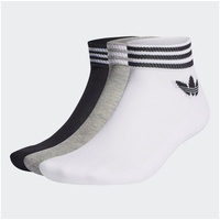 adidas Trefoil Ankle 3er Pack white/medium grey heather/black 43-46