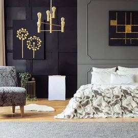 Relaxdays Wäschekorb mit Deckel, 105 l,