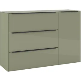 Set One by Musterring Sideboard Reno 137 x 94 x 42 cm Olivgrün matt lack / Olivgrün glanz