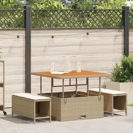 vidaXL Garten Essgruppe 3-tlg. Beige