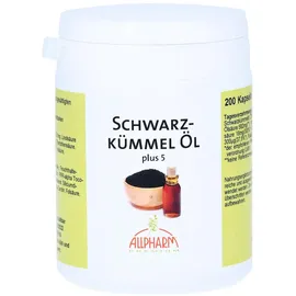 Allpharm Schwarzkümmelöl plus 5 Kapseln
