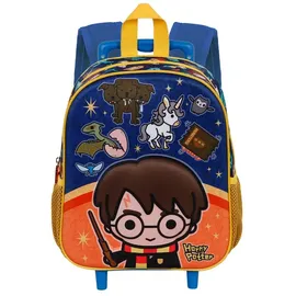 HARRY POTTER Crest-Kleiner 3D Rucksack mit Rädern, Orange, 26 x 34 cm, Kapazität 12,5 L