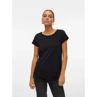 Vero Moda Damen Bluse Kurzarm Rundhals Basic Regular Fit,