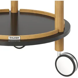 Phoenix Playboy Beistelltisch »CARLY«, BxHxT: 40 x 40 cm, Schwarz, Bambus, Hartholz, rund, 40x79.80x40