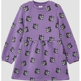 s.Oliver Thermofleece-Kleid mit All-over-Print - lila - 92