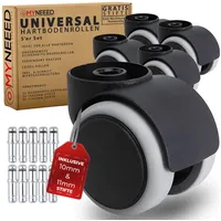 Myneeed Universal Bürostuhl Rollen ohne Stifte, mit 10mm /
