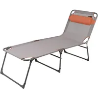 Portal AVA Alu Campingliege Sonnenliege Gartenliege Klappliege orange