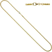 Goldkette JOBO Halsketten Gr. Gelbgold 585-Weißgold 585, L: 45cm, gelb (gelbgold 585) Damen Zopfkette 585 Gold bicolor 45 cm 1,9 mm