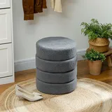 Homcom Sitzhocker Rund 40 x 45 x 40 cm Dunkelgrau
