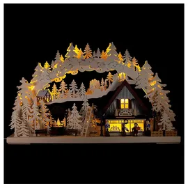 RATAGS Kunsthandwerk 3D-Schwibbogen Erzgebirgische Holzkunst 72 x 44 cm