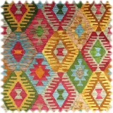 Heiro Samt Velours Möbelstoff mit Fleckschutz (Kelim Carpet)
