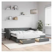 vidaXL Tagesbett 90 x 190 cm Dunkelgrau