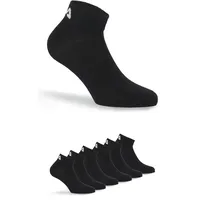 Fila UNISEX INVISIBLE PLAIN SOCKS Kurzsocken 6-Paar Schwarz 43-46