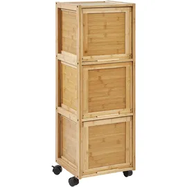 Beliani Shawnee Badezimmerschrank 32 x 90 x 30 cm Braun/Bronze