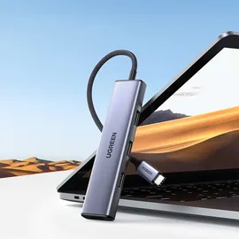 UGREEN 4 Port Usb-c Auf 4x Usb 3.2 Hub-splitter Silber