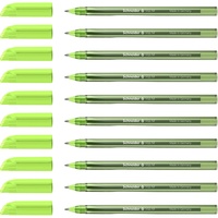 Schneider 102211 Vizz Kugelschreiber (für leichtes und schnelles Schreiben, Schaft in Schreibfarbe, Strichbreite M) 10 Stück, Hellgrün