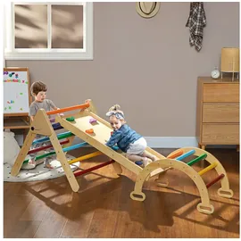 aiyaplay Kletterdreieck 5 in 1 Set mit Rutsche Mehrfarbig