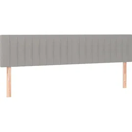 vidaXL Boxspringbett mit Matratze Hellgrau 160x200 cm Stoff - Grau