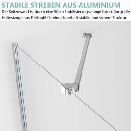 IMPTS Duschkabine Eckeinstieg Duschabtrennung doppel Drehfalttür Duschtür Falttür faltbar 180°Duschwand Faltdusche Höhe, 185cm